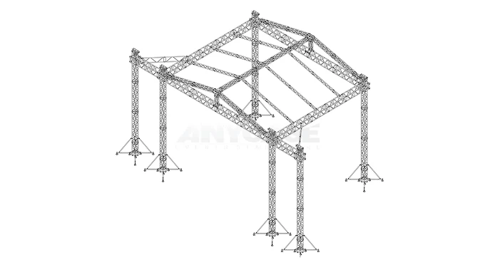 12m(L)x10m(D)x10m(H) 45&deg; Side view
