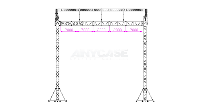 12m(L)x10m(D)x10m(H) Side view