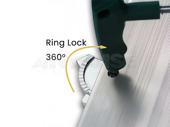 Gentle slope and wide trims to secure dance step