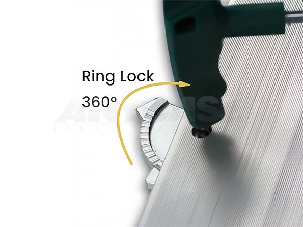 Gentle slope and wide trims to secure dance step
