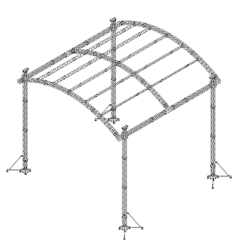 12x12x10m Arch Roof