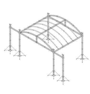 12x10x8m Arch Roof