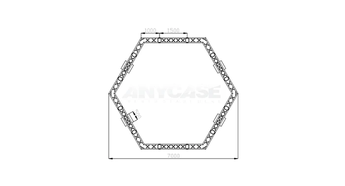 7m(L)x7m(D)x4m(H) Top view &nbsp;