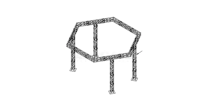 7m(L)x7m(D)x4m(H) 45&deg; Side view