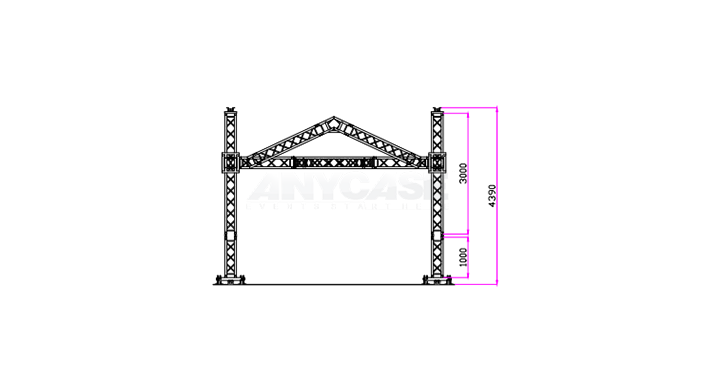 9m(L)x6m(D)x4m(H) Side view &nbsp;