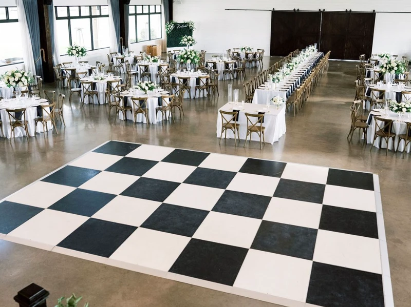 black and white dance floor