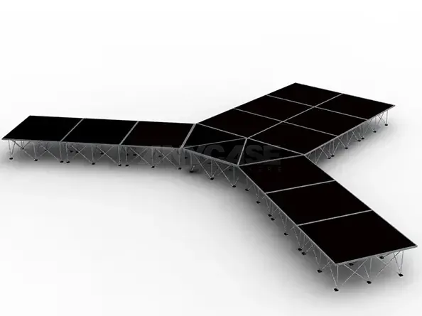 T shape portable stage for concerts